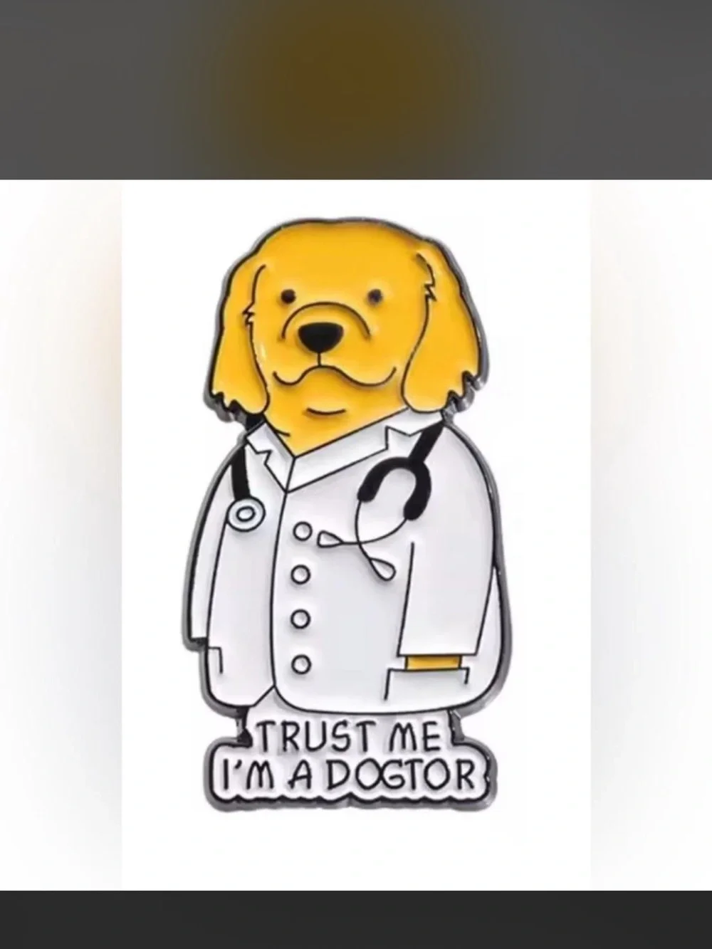 $3 Golden Retriever Dog Doctor Enamel Pin $3 WHEN BUNDLED with 3 OR MORE ITEMS